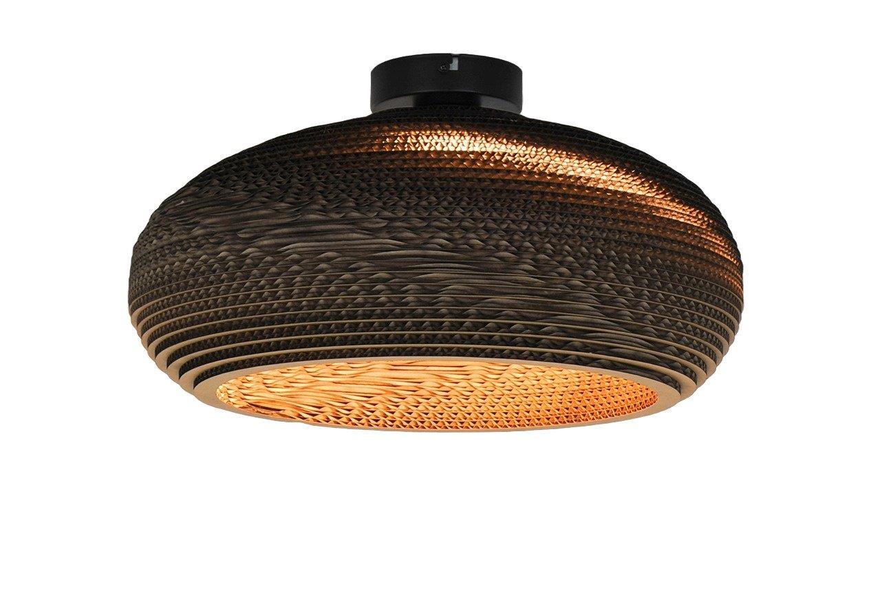 CEILING LIGHT PAPER E27 BROWN/BLACK