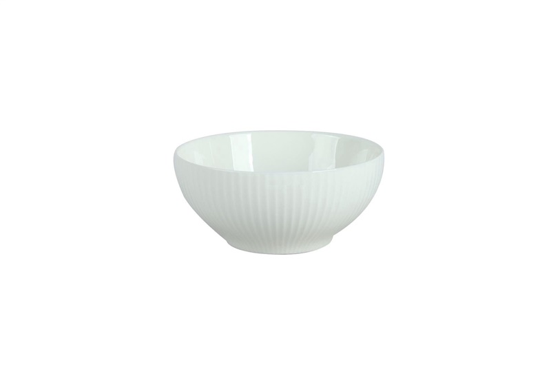 BOWL VERTICAL LINES WHITE 11CM