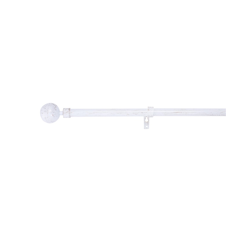 CURTAIN POLE SET 120-210 D19  WHITE/GOLD