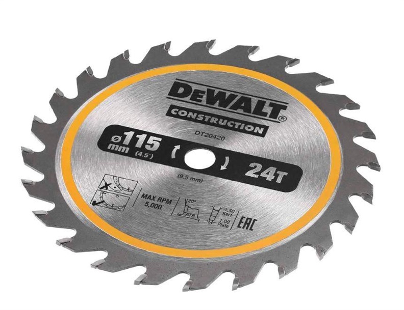 DEWALT 115MM 24T TCT SAW BLADE