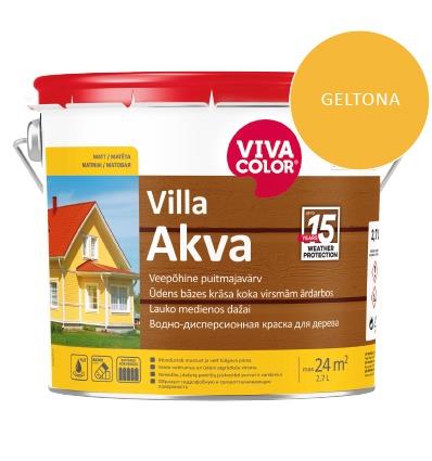 Dažai fasadui Villa Akva 502x 2.7l. geltoni