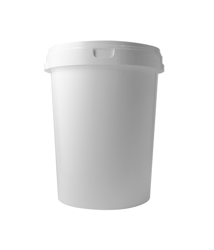 BUCKET PLASTIC FOOD WITH COVER 62L WHITE