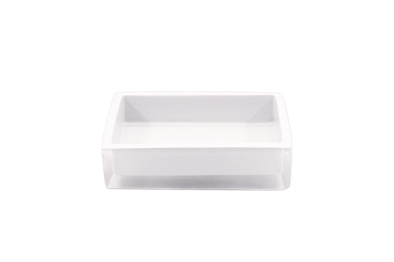 POLYRESIN SOAP DISH. WHITE