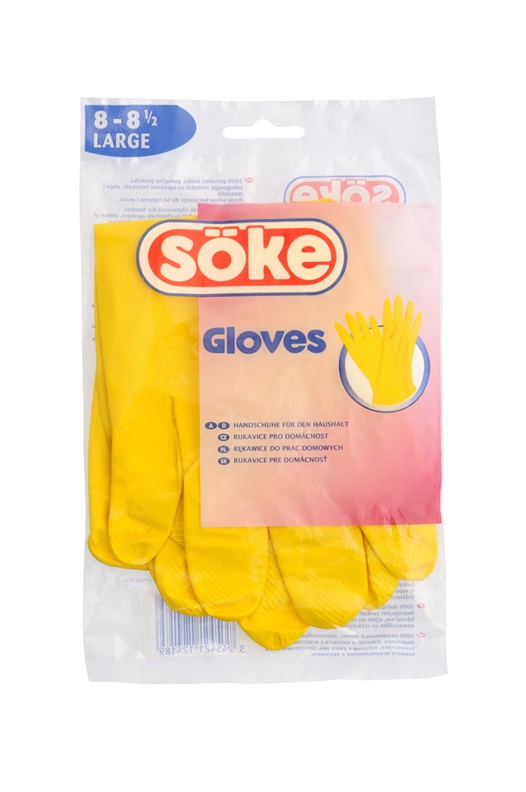 GLOVES SÖKE RUBBER L SIZE YELLOW