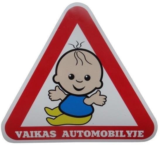 Lipdukas VAIKAS AUTOMOBILYJE. LIP010