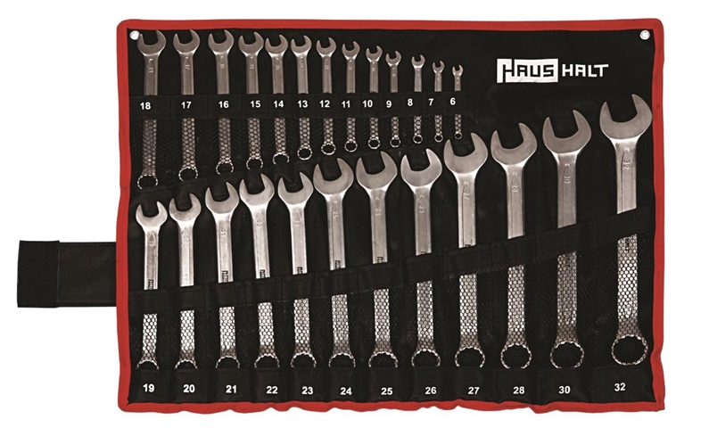 COMBINATION SPANNER SET HAUSHALT 25 PCS