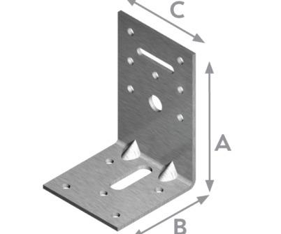 ANGLE BRACKET 90X60X60X2.5 REINFORCED