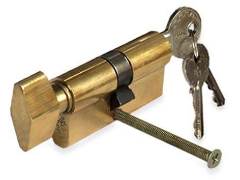 CYLINDER LOCK W KNOB 60MM 30X30 BRAS 5K