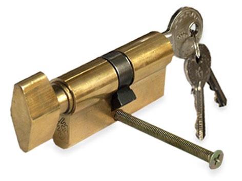 CYLINDER LOCK W KNOB 65MM 30X35 BRAS 5K