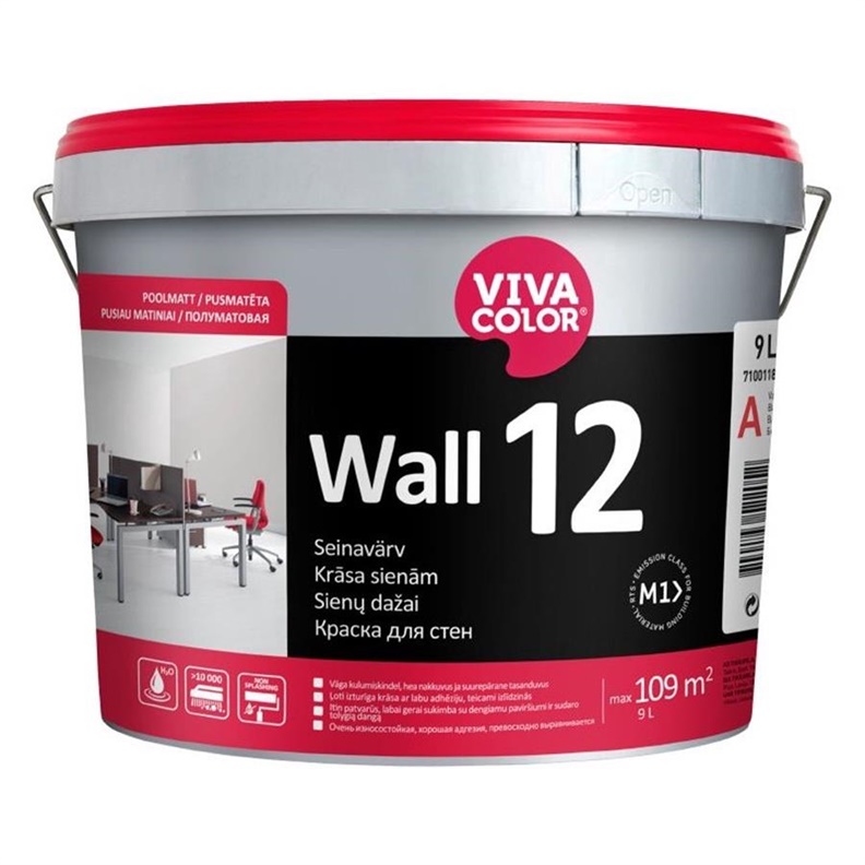 KRĀSA SIENĀM WALL 12 A MATĒTA 9.0L