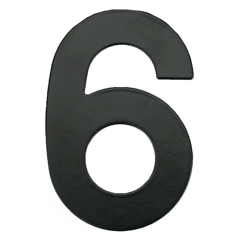 HOUSE NUMBER 6 MB-6 145MM BLACK