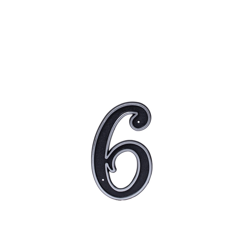 BLASTIC HOUSE NUMBER 6 150MM BLACK