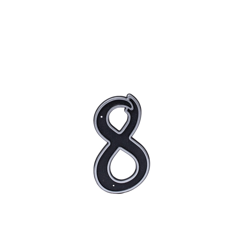 BLASTIC HOUSE NUMBER 8 150MM BLACK