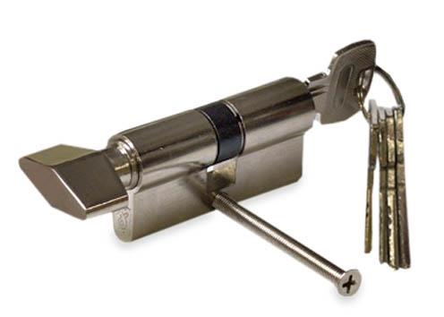 CYLINDER LOCK W KNOB 60MM 30X30 CHROM 5K