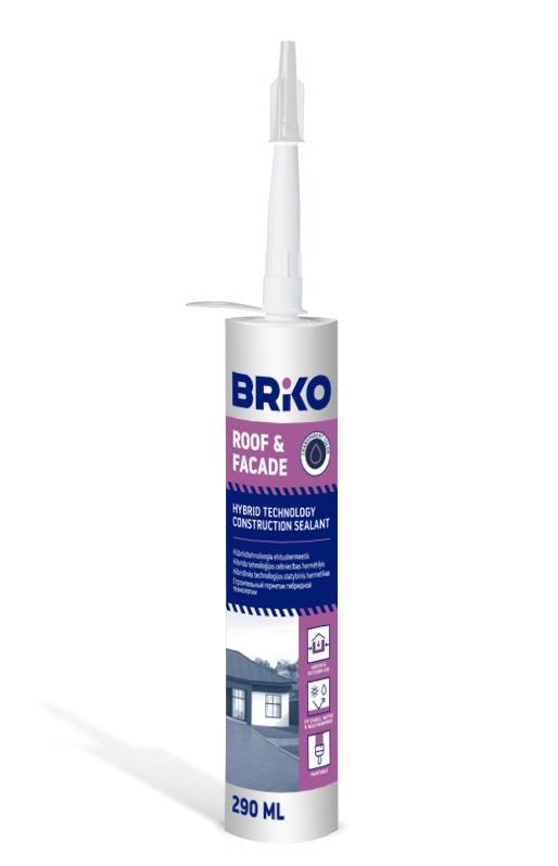 Hermetikas BRIKO ROOF / FACADE. 290 ml. skaidrus