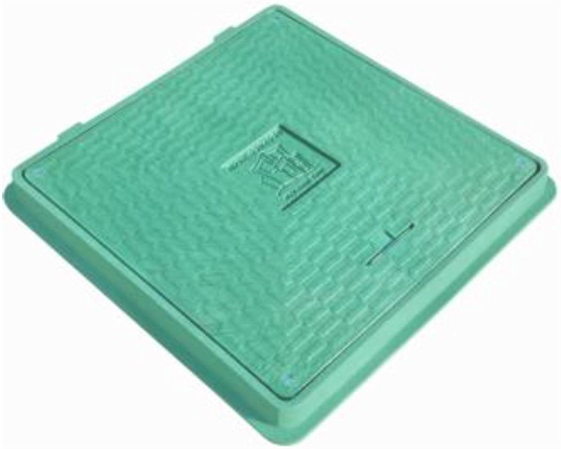 MANHOLE COVER D650MM GREEN SQ.(A15) 1.5T