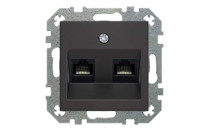 IKL-002-01.R/ON59 COMPUTER SOCKET 2XRJ45