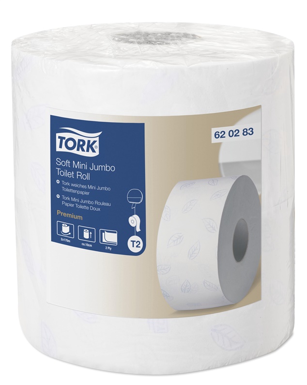 TOILET PAPER TORK MINI JUMBO TR PREM 2P