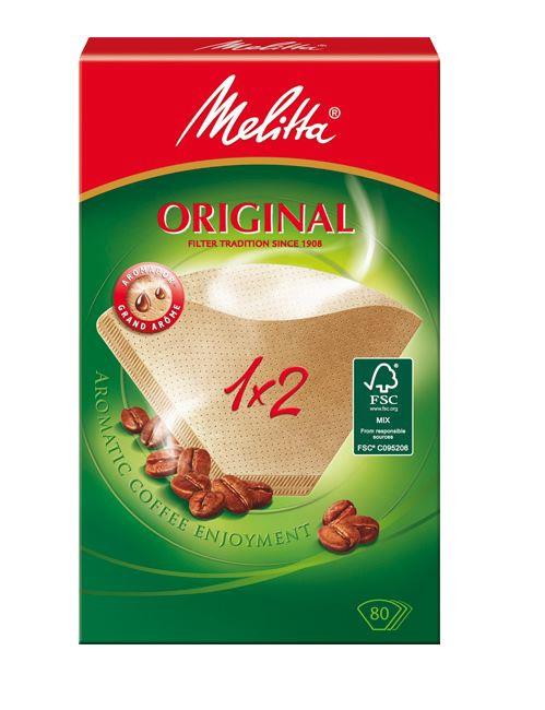 Kavos filtrai MELITTA 1×2. 40 vnt.