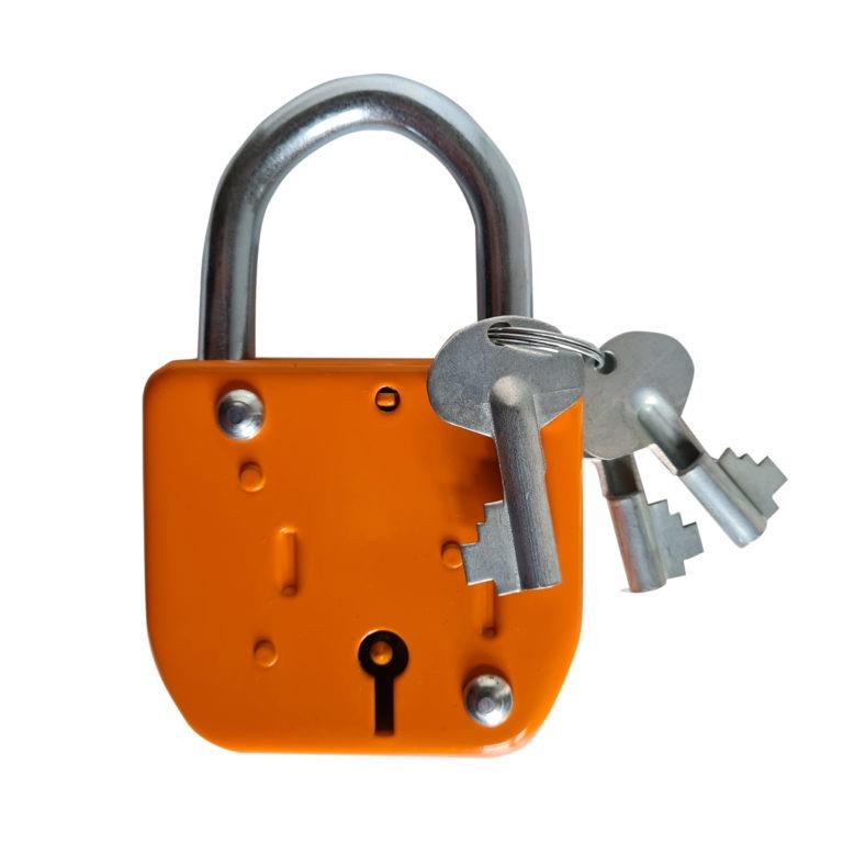 PAD LOCK LOTE 3 KEYS ORANGE