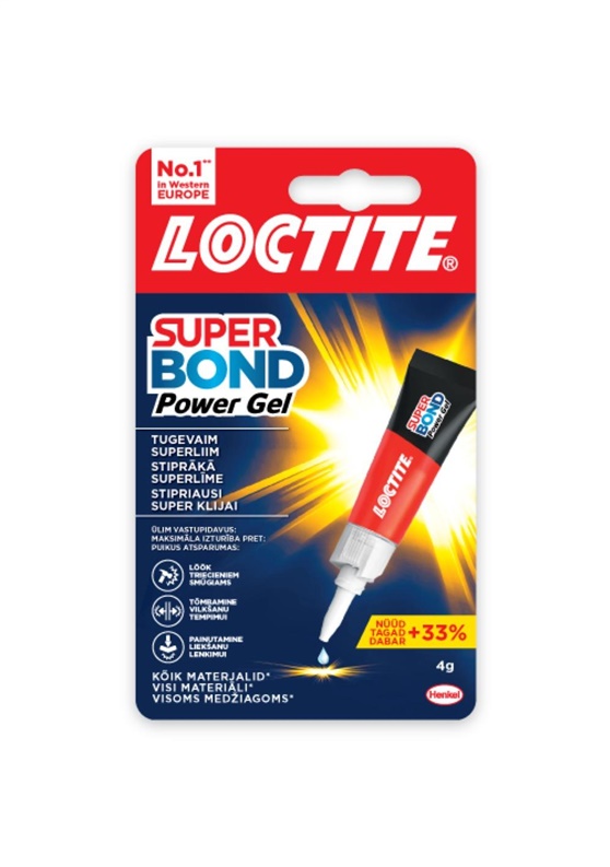 Līme kontakti Loctite Super Bond Power Gel. 4 g