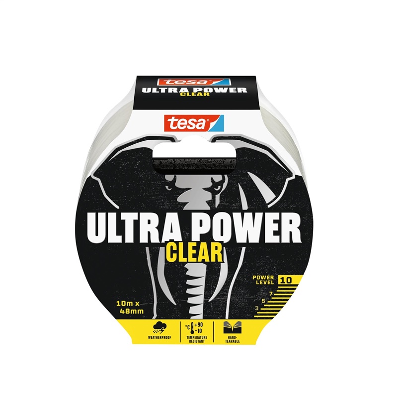 Lipnioji juostelė TESA ULTRA POWER CLEAR 56496. 10 m × 48 mm