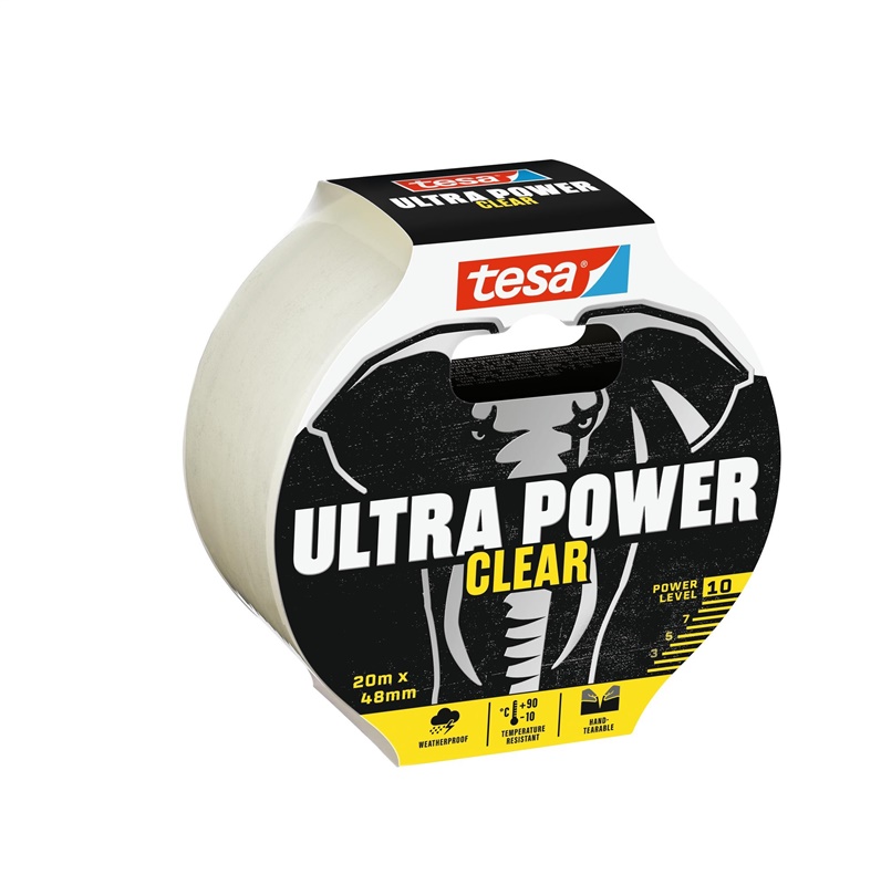 Lipnioji juostelė TESA ULTRA POWER CLEAR 56497. 20 m × 48 mm