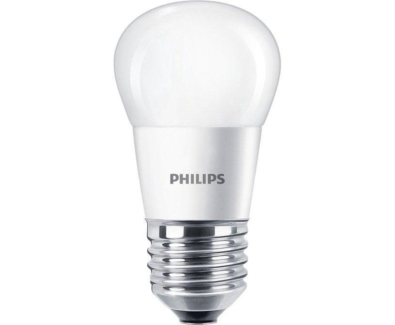 LED lemputė PHILIPS. P45. E27. 5 W. 450 lm. 2700 K