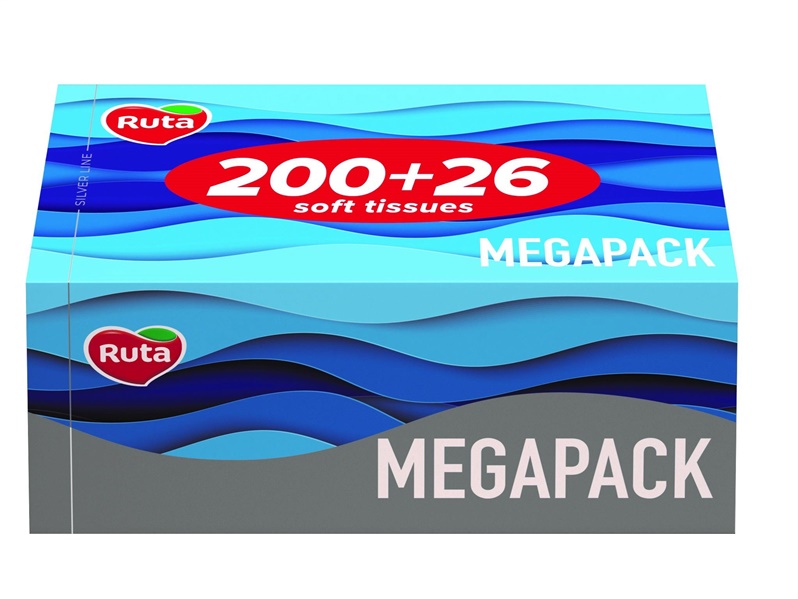 Vienkartinės nosinaitės RUTA MEGAPACK. 2 sl.. 226 vnt.