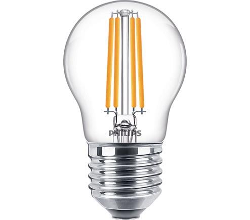 LED lemputė PHILIPS. P45. E27. 6.5 W. 806 lm. 2700 K