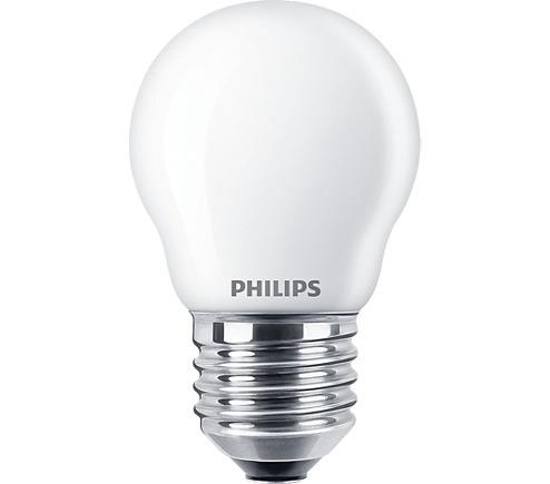 LED lemputė PHILIPS. P45. E27. 6.5 W. 806 lm. 2700 K