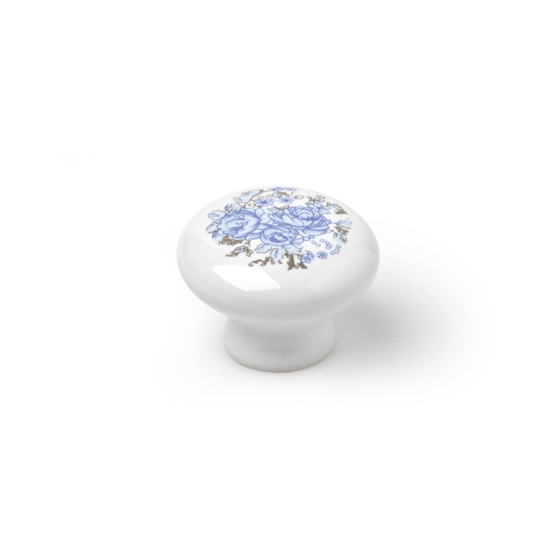 FURNITURE KNOB D30 7-821.30.08 BLUE FLO