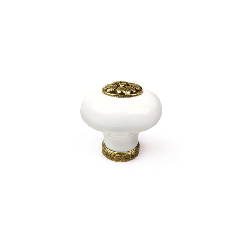 FURNITURE KNOB D35 7-825.32 ANT BRASS