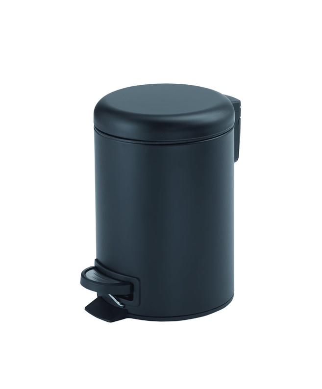 POTTY PEDAL BIN 3 LT MATT BLACK