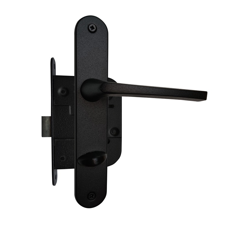 MORT LOCK 45MM+HANDLE WC BLACK