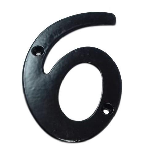 NUMBER 6 GB-2531_6 105X65MM BLACK