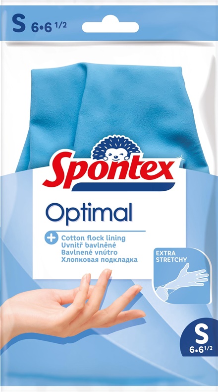 Latekso pirštinės Spontex Optimal. S. mėlyna. 1 pora