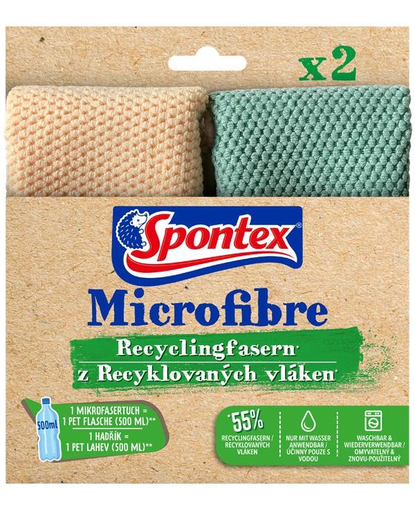 Mikropluošto šluostės Spontex. įvairių spalvų. 2 vnt.