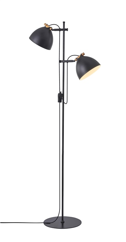 FLOOR LAMP 18X150CM 2XG9 BLACK COLOR