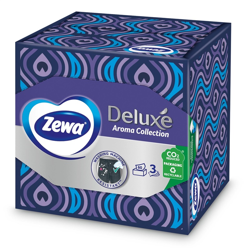 Vienkartinės servetėlės ZEWA DELUXE AROMA. 3 sl.. 60 vnt.