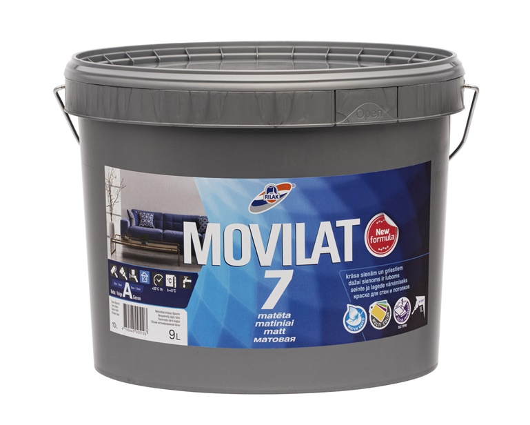 Dispersiniai dažai Rilak Movilat 7. balti. 3.6 l