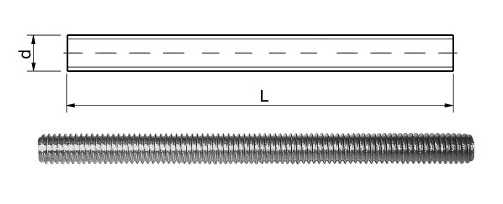 ROD A2 M10X1000 DIN975