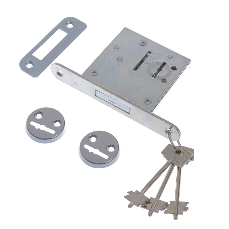 LOCK. CHROMIUM PLATED COVER PLATE