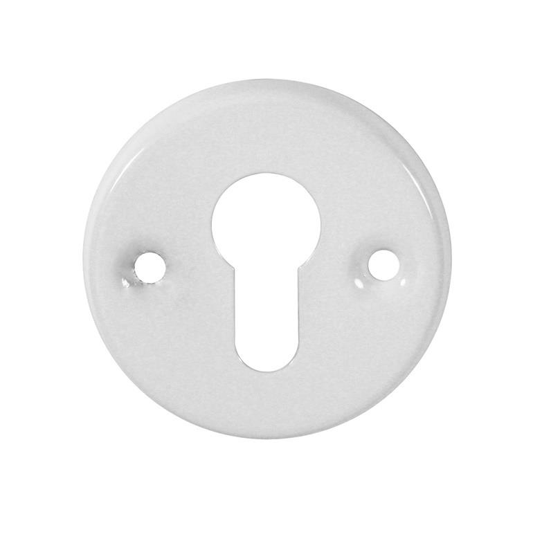 DOOR CYLINDER KEY PLATE WHITE 100