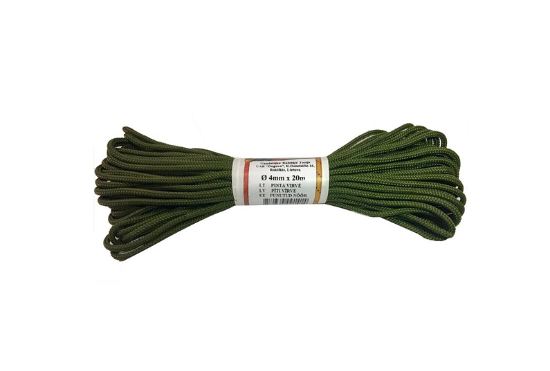 BRAIDED POLYAMIDE ROPE KHAKI 4MM 20M