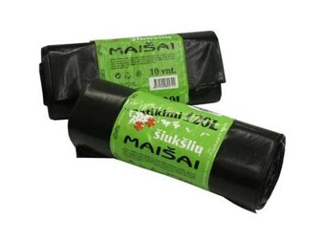 Šiukšlių maišai Plasta Strong. 120 l. 10 vnt.. 35MK