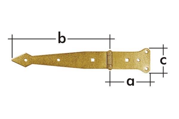 Lankstas vartams Domax 612301/816301. 30 cm. 0.2 cm. aukso