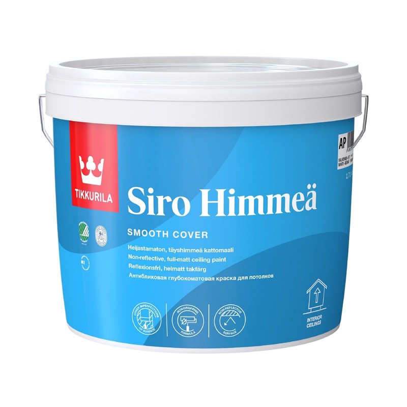 Griestu krāsas Tikkurila Siro Himmea. balta. 2.7 l