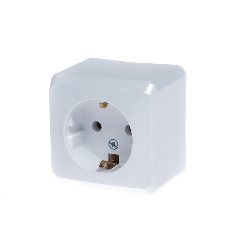 SOCKET OUTLET WITHWHITE SINGLE