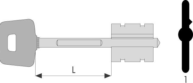 BLANK KEY 00162.00.1 FOR LOCK 57675.48